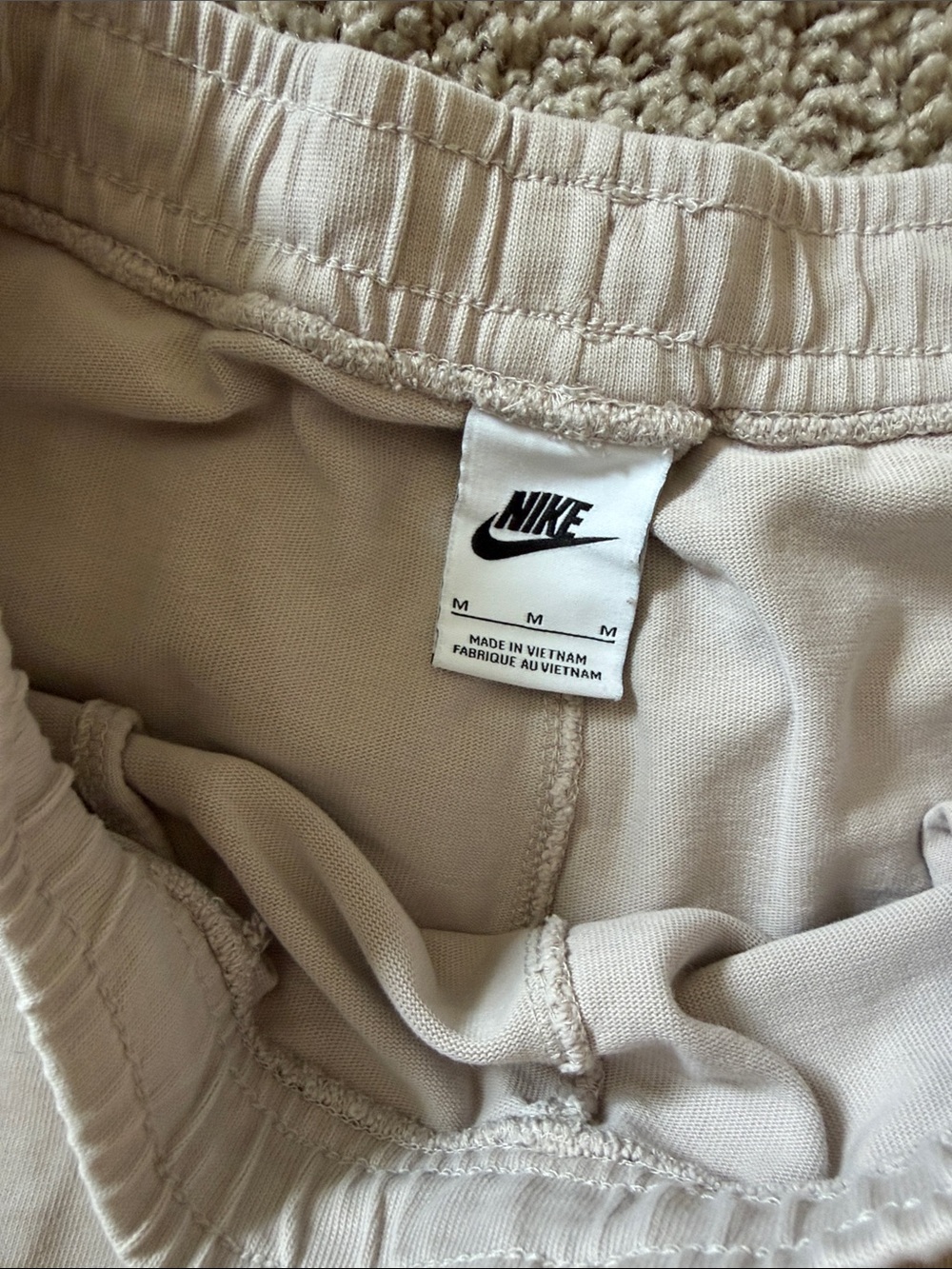 Nike Women's Light Cream Washed Out Athletic Shorts - Picture 2 of 3